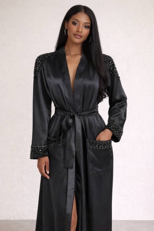 The NOCTURNE beaded robe.